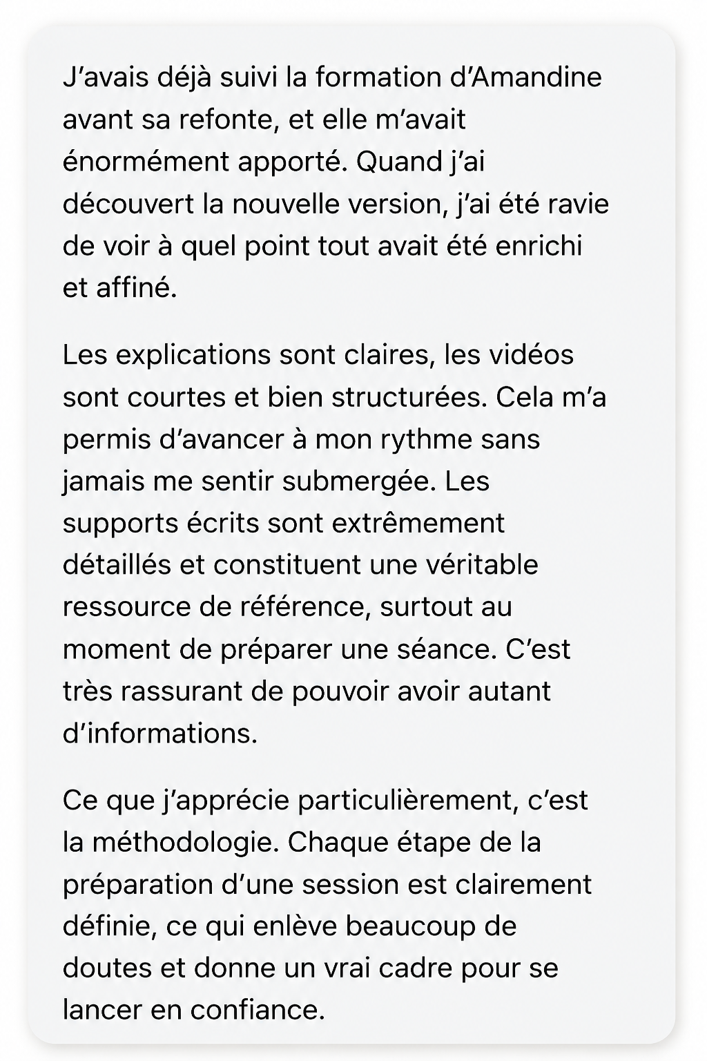 Témoignage d’une participante à L’Essence de soi 7