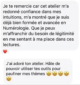 Témoignage atelier numérologie professionnelle 4