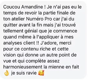 Témoignage atelier numérologie professionnelle 5